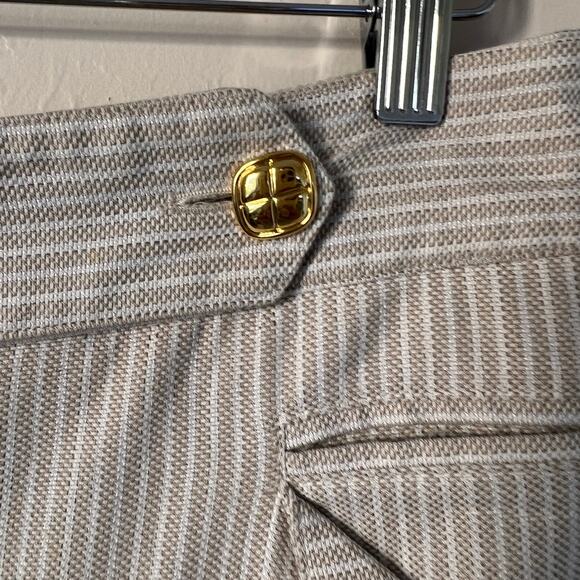 Etcetera Pinstripe Shorts Gold Buttons Size 8 - Picture 3 of 6